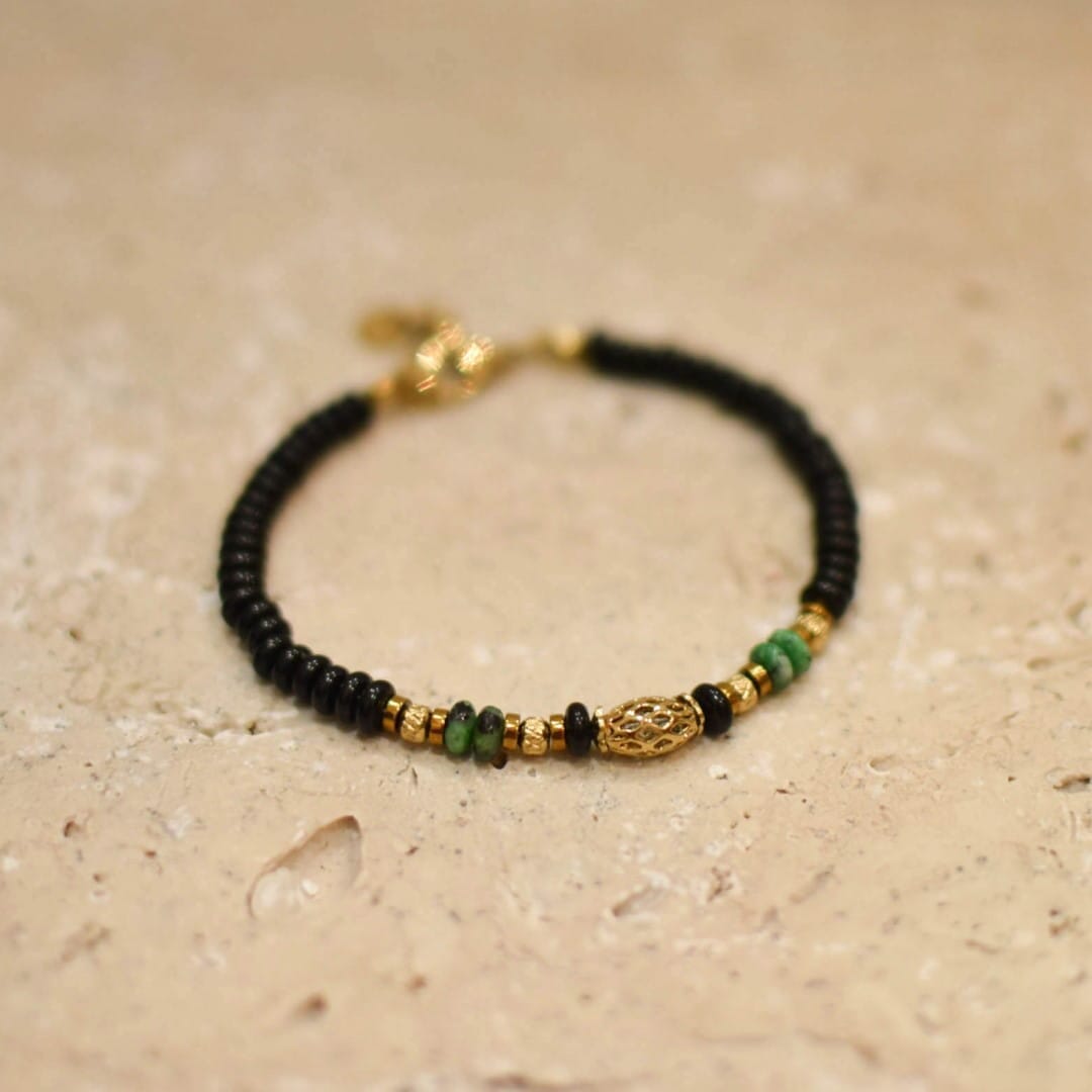 Armband mit Naturstein Onyx Armband KOOMPLIMENTS