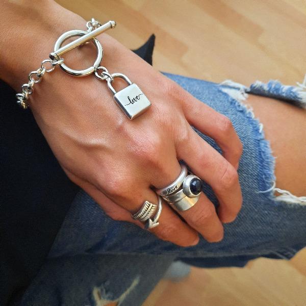 Armband mit "T"-Schließe - Love Armband KOOMPLIMENTS