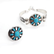 Armband Silber mit Blütenblätter - Türkis Armband KOOMPLIMENTS