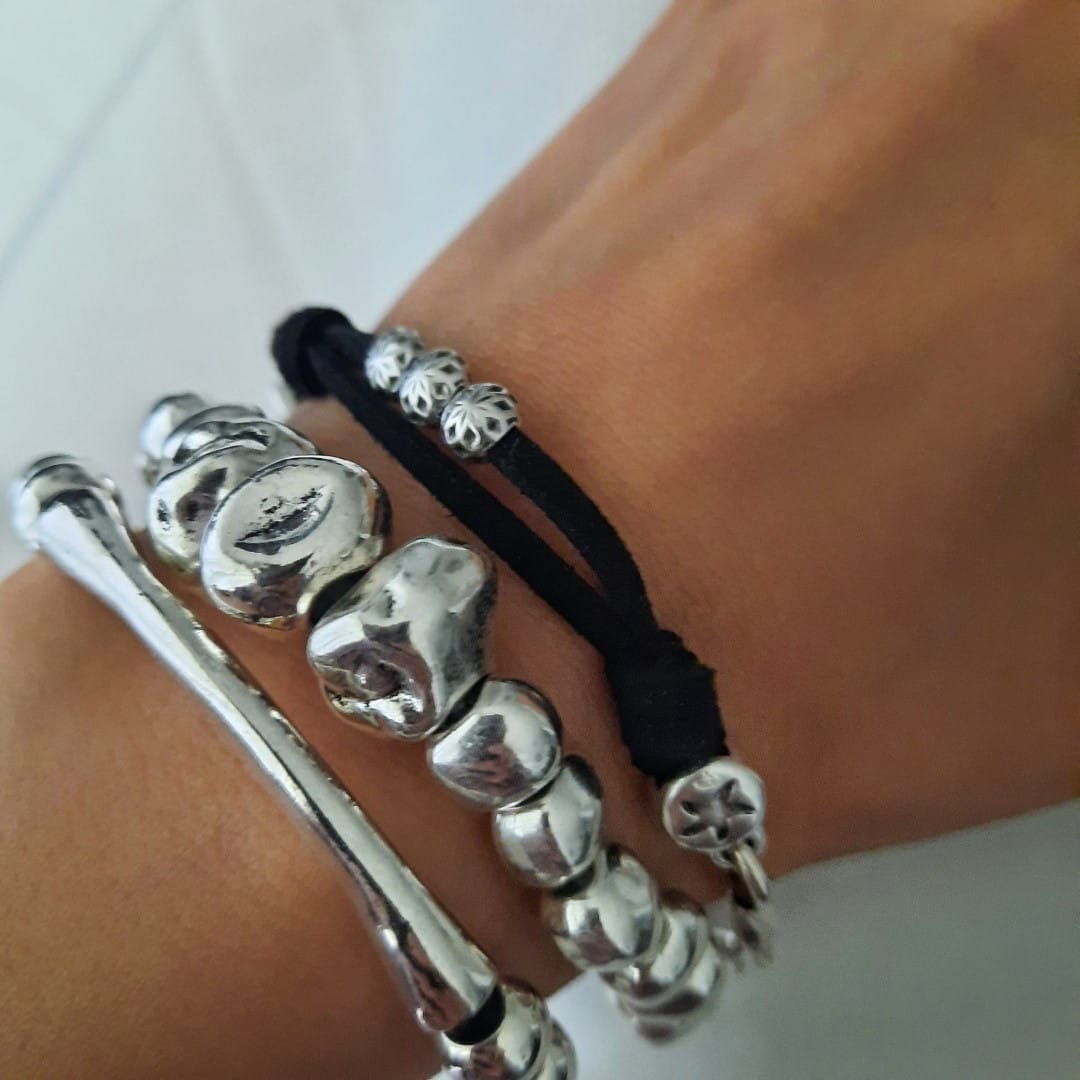 Armreif Armband Schwarz Spirale Armband KOOMPLIMENTS