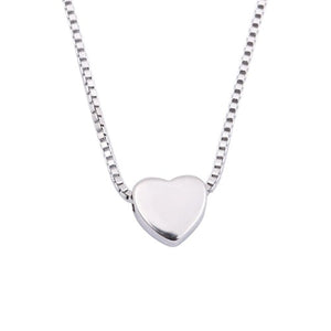 Necklace in silver with a heart - Athena