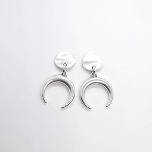 Boucles d'oreilles en argent spécial croissant - Demilune