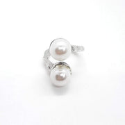 Besonderer Silber Ring mit weissen Perlen - Devenir Ringe KOOMPLIMENTS