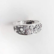 Blumen Silber Ring mit Gravur - Garten Ringe KOOMPLIMENTS