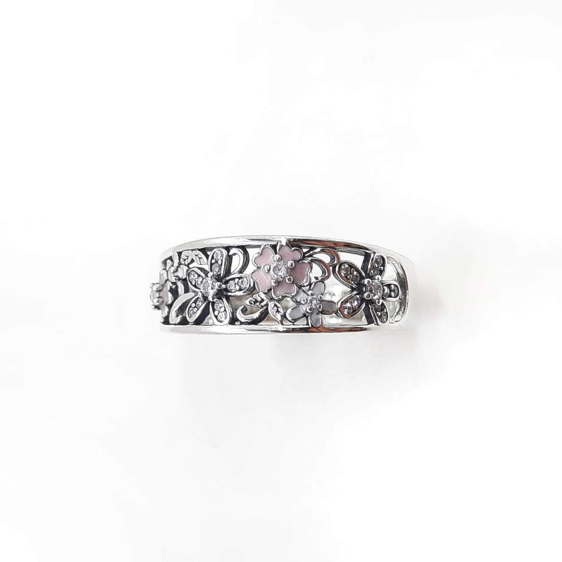 Blumen Silber Ring mit Gravur - Garten Ringe KOOMPLIMENTS