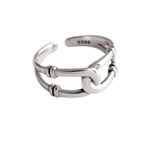 Bogenring aus Silber Ringe KOOMPLIMENTS