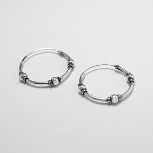 Orecchini a cerchio Boho in argento - tradizione - 22 mm