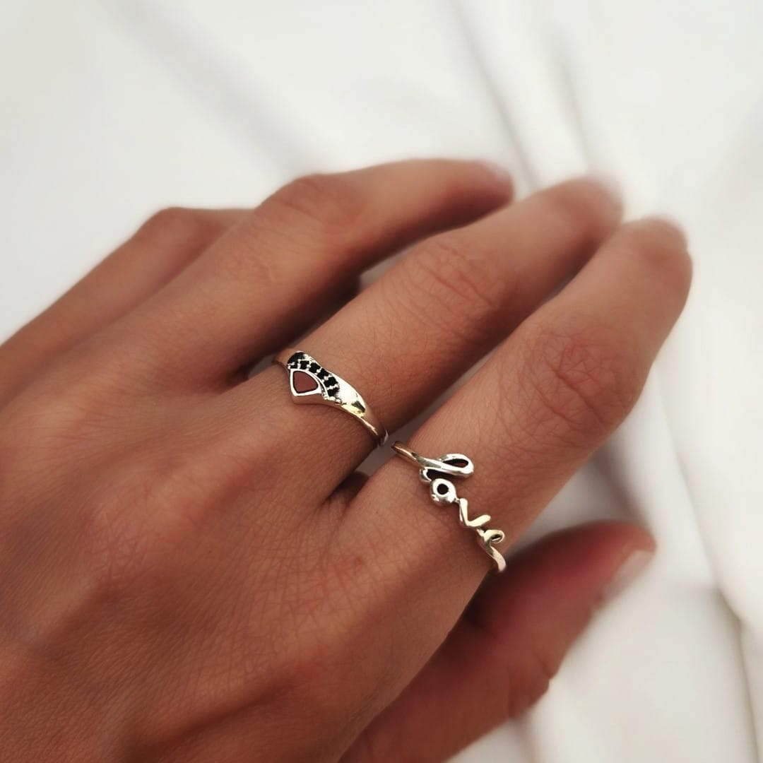 Boho Dreieck Silbering - Perlmutt KOOMPLIMENTS