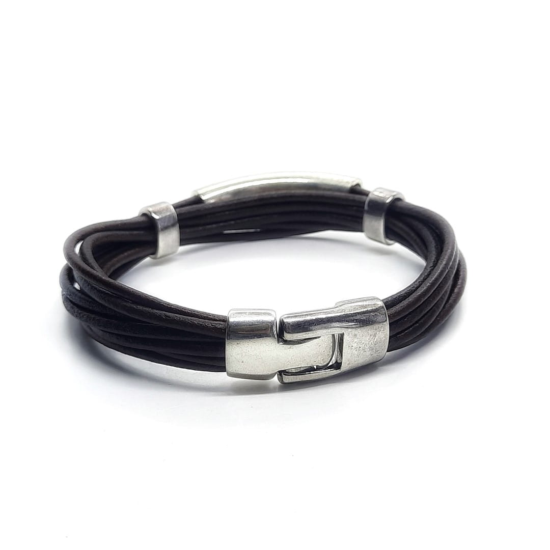 Braunes Lederarmband Herren - OREGON Armband Herren KOOMPLIMENTS