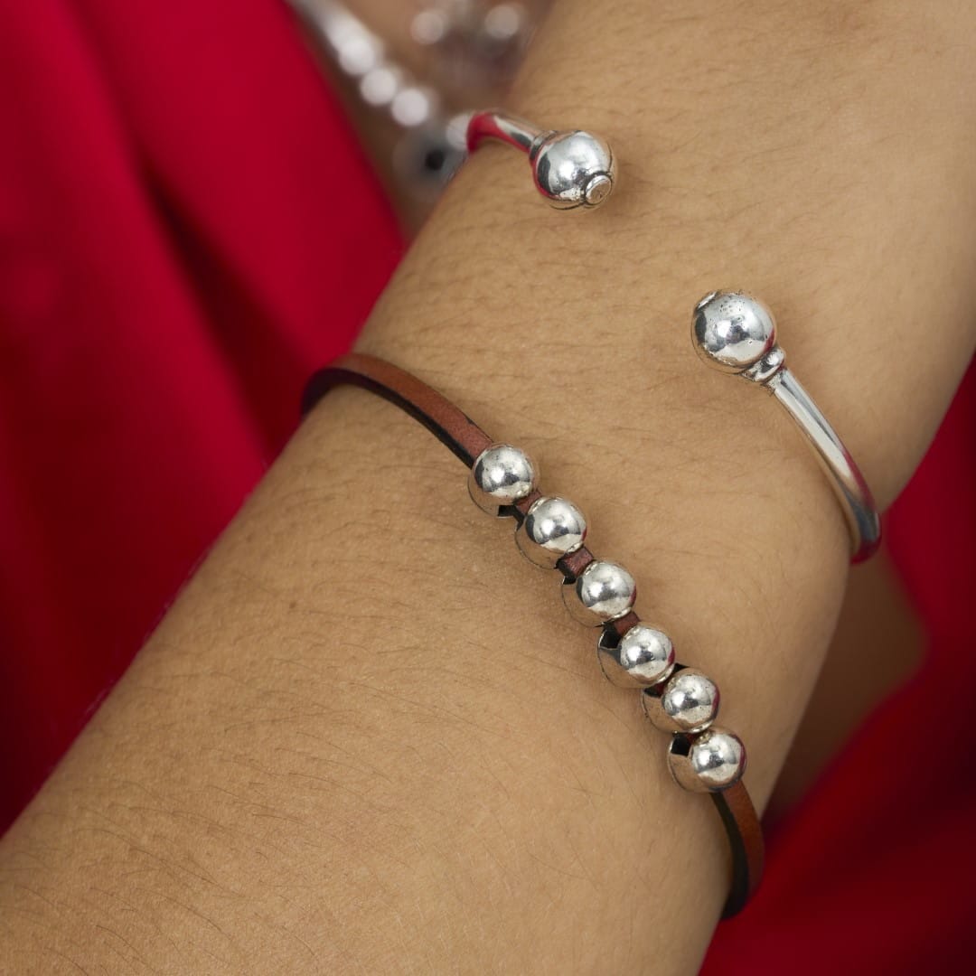 Braunleder Armband - SIRACUSA Armband KOOMPLIMENTS