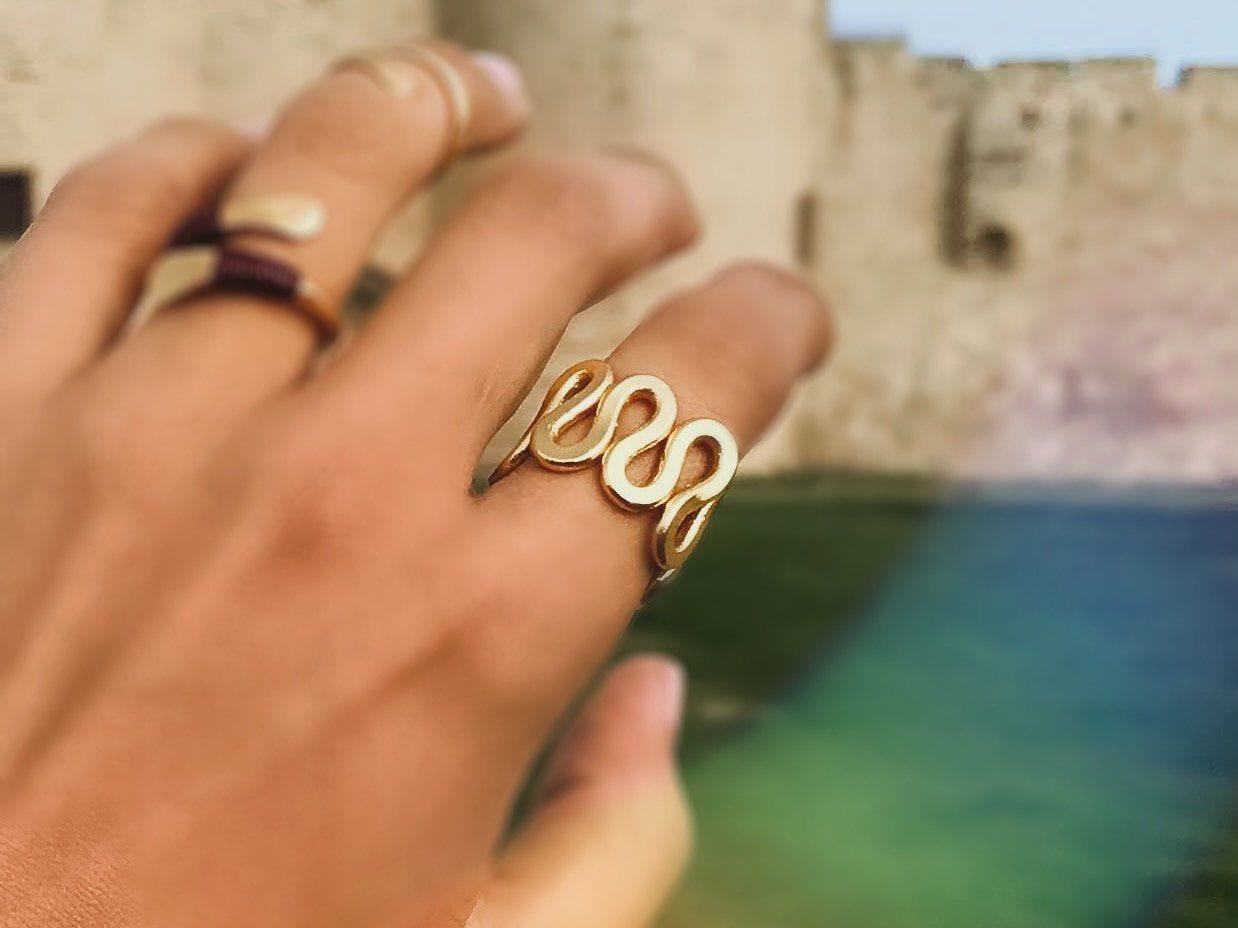 Breiter Gold Ring Sisal - Lucera Ringe KOOMPLIMENTS