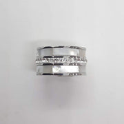 Breiter Ring aus Perlmutt und Zirkonia - Anastasia Ringe KOOMPLIMENTS