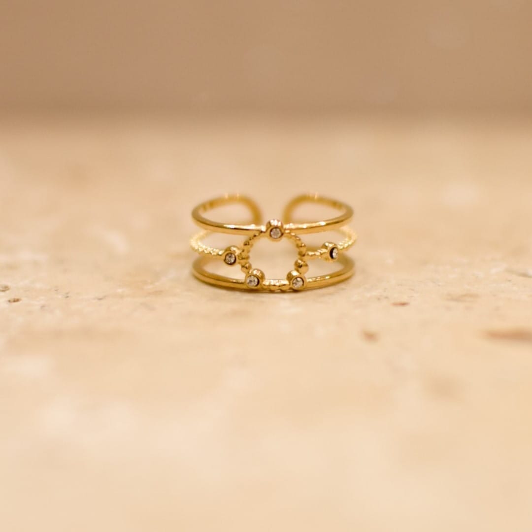 Breiter Ring mit Kreis - ORO Ringe KOOMPLIMENTS