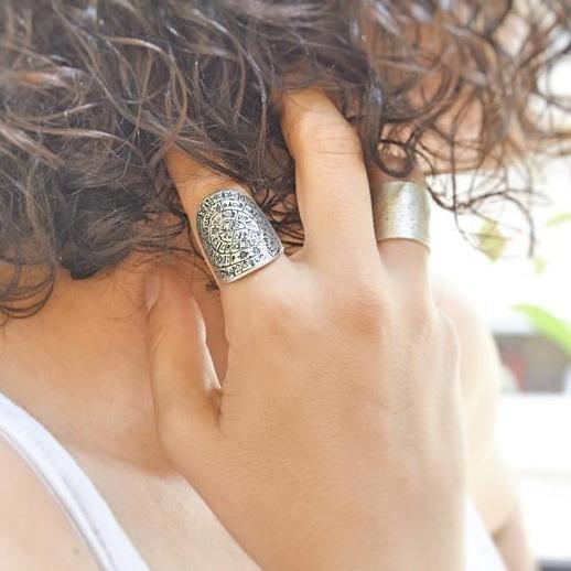 Breiter Ring Silber - Phaistos Ringe KOOMPLIMENTS