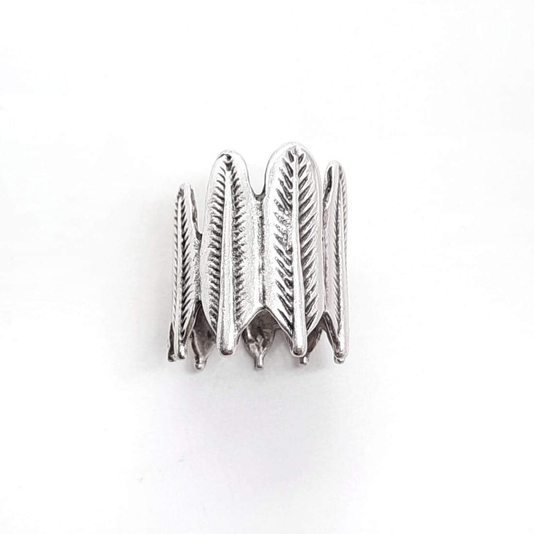 Breiter Silber Ring - Federkrone Ringe KOOMPLIMENTS