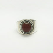 Breiter Silberring mit Karneol - Treue Ringe KOOMPLIMENTS