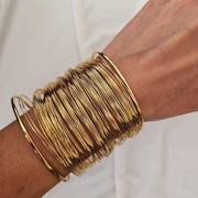 Breites Armreif Goldstränge Armband KOOMPLIMENTS