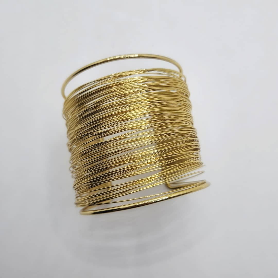Breites Armreif Goldstränge Armband KOOMPLIMENTS