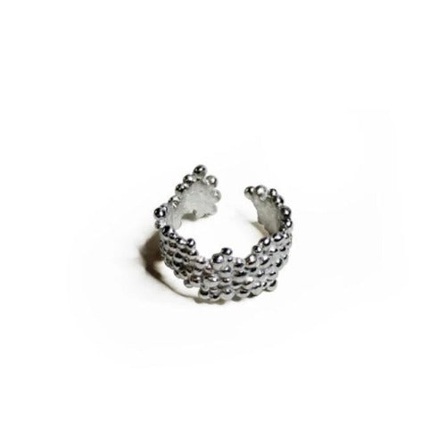 Origineller Damen-Ring aus recyceltem Silber KOOMPLIMENTS