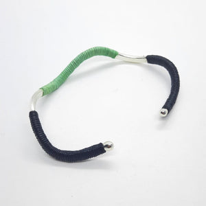 Brazalete de plata colorido TONINA - Criaturas Nómadas