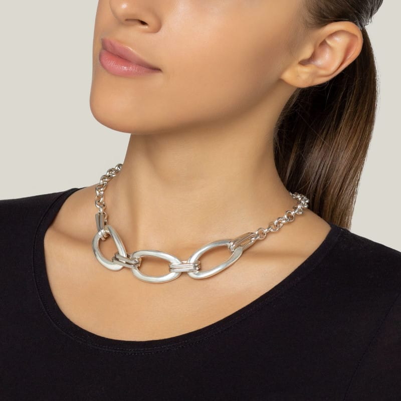 Choker-Halskette mit großen Gliedern Halsketten KOOMPLIMENTS