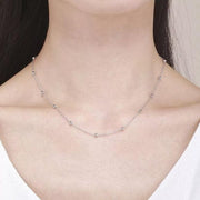 Choker Halskette mit Perlen Silber Halsketten KOOMPLIMENTS