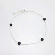 Damen Armband Silber mit Perlen- Black Onyx Armband KOOMPLIMENTS