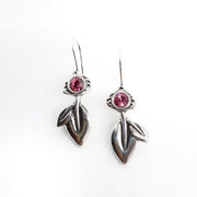 Damen Blatt Ohrringe Rosa Swarovski - Orchid Ohrringe KOOMPLIMENTS