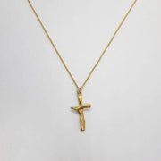 Damen Gold Kreuzkette Zweig Colliers KOOMPLIMENTS