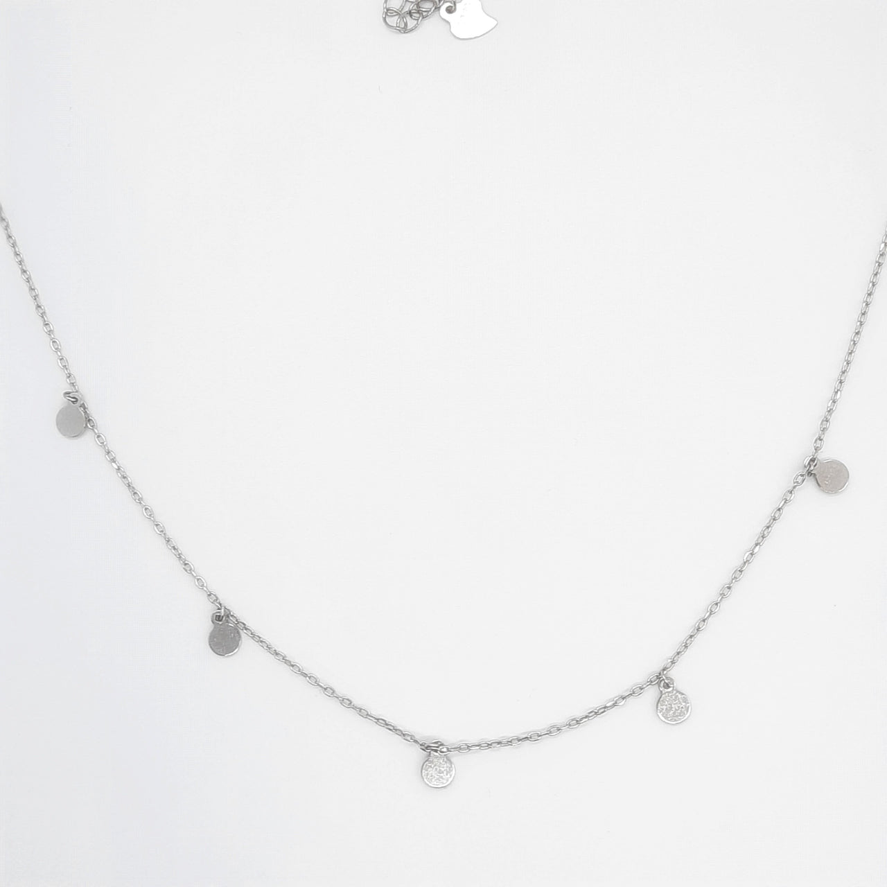 Damen-Halskette aus Silber mit kleinen Scheiben Halsketten KOOMPLIMENTS