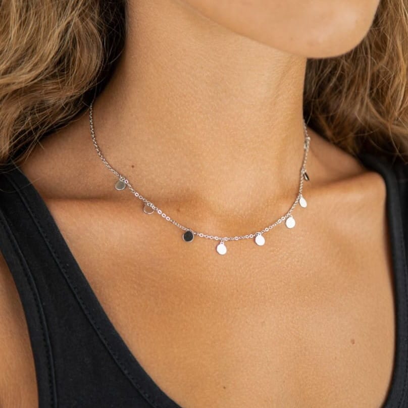 Damen-Halskette aus Silber mit Medaillons - Medilla Halsketten KOOMPLIMENTS 