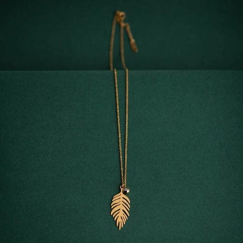 Damen-Halskette mit Anhänger Palmenblatt Halsketten KOOMPLIMENTS