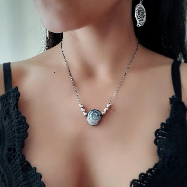 Damen Halskette mit Muschel - Nautilus Halsketten KOOMPLIMENTS