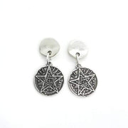 Damen Ohrringe Silber Grosser Stern - Tetragrama Ohrringe KOOMPLIMENTS