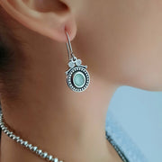 Damen Ohrringe Silber mit Steinen - Ophelia Grün Ohrringe KOOMPLIMENTS