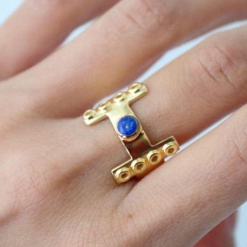 Damen-Ring aus Indien vergoldet auf 925 Sterlingsilber Ringe KOOMPLIMENTS