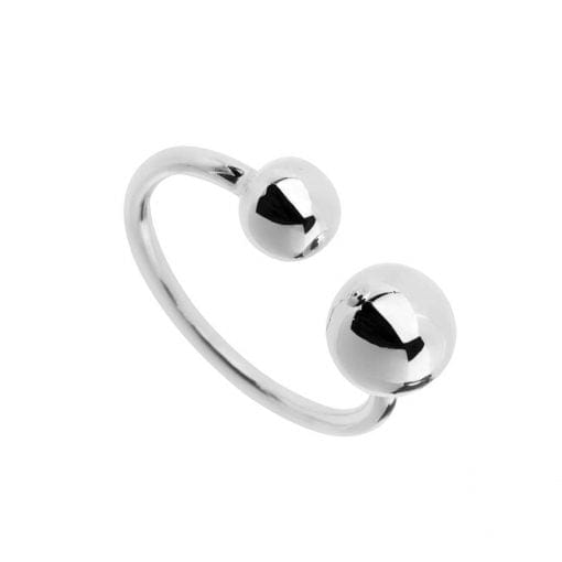 Damen Ring aus Silber Doppel-Kugel Ringe KOOMPLIMENTS