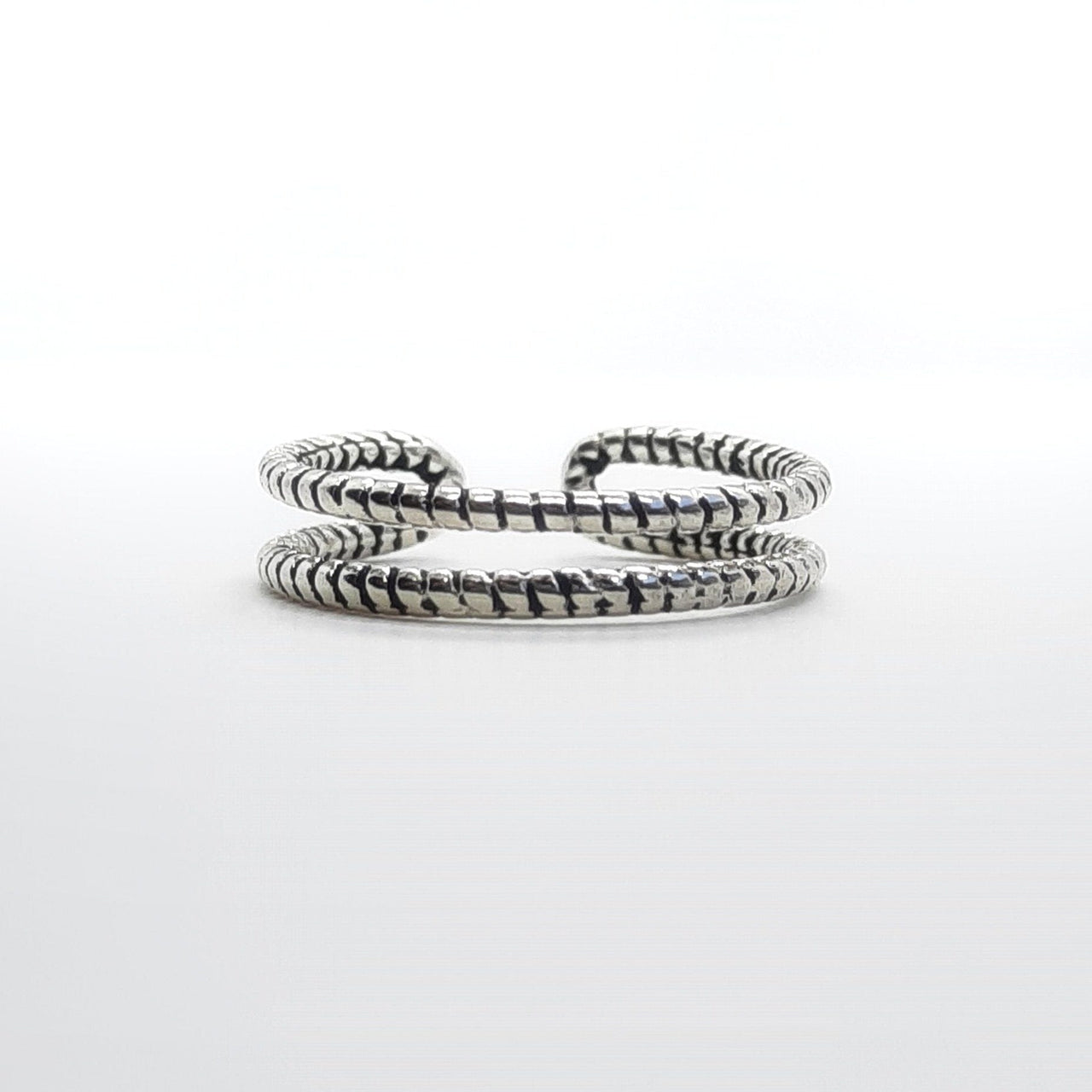 Damen Ring aus Silber - Doppel Seil Ringe KOOMPLIMENTS