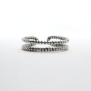 Damen Ring aus Silber - Doppel Seil Ringe KOOMPLIMENTS