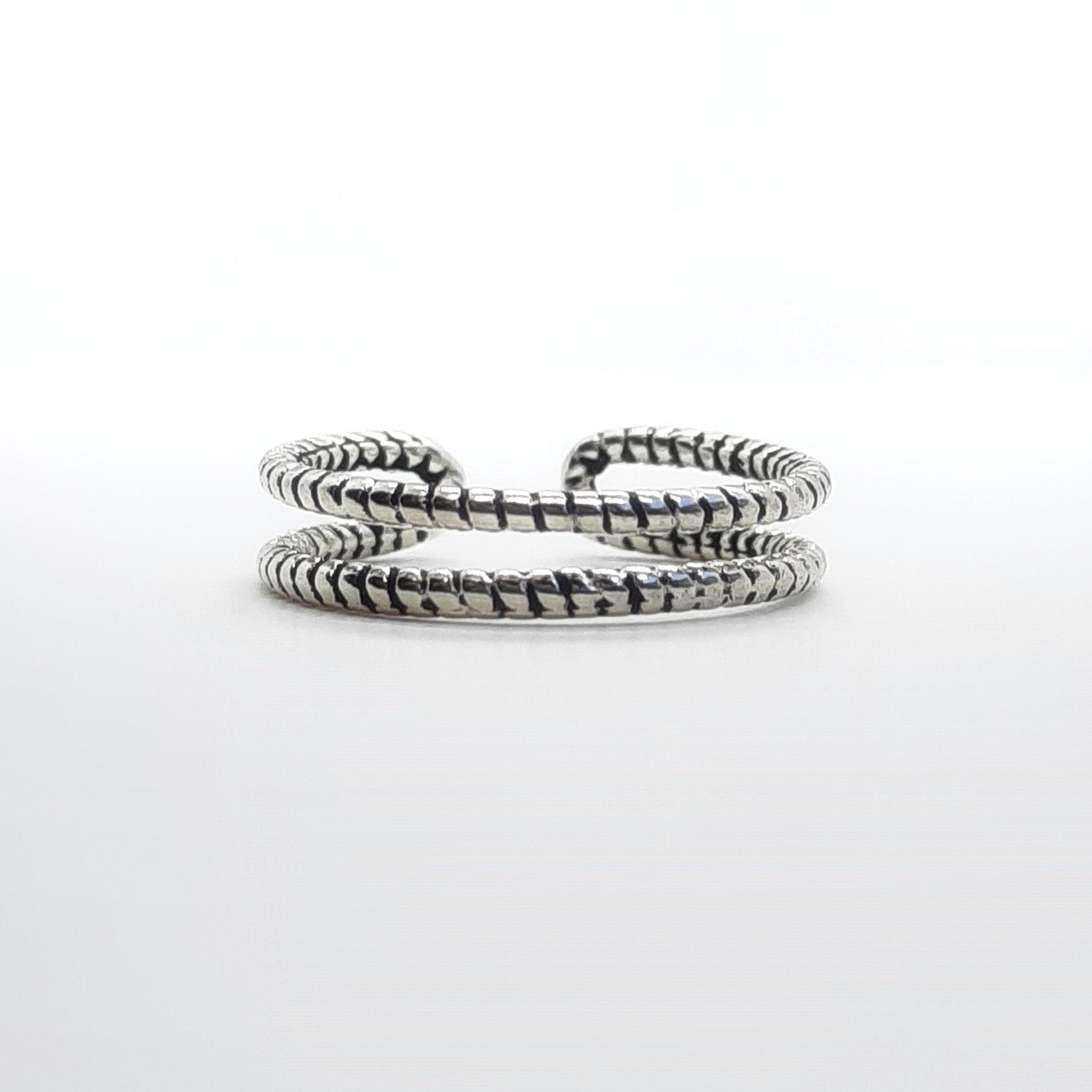 Damen Ring aus Silber - Doppel Seil Ringe KOOMPLIMENTS