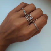 Damen Ring aus Silber - Doppel Seil Ringe KOOMPLIMENTS