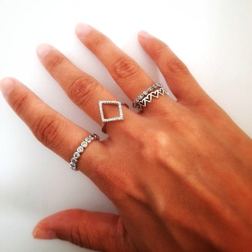 Damen Ring aus Silber mit Zirkonia - Jessica Ringe KOOMPLIMENTS