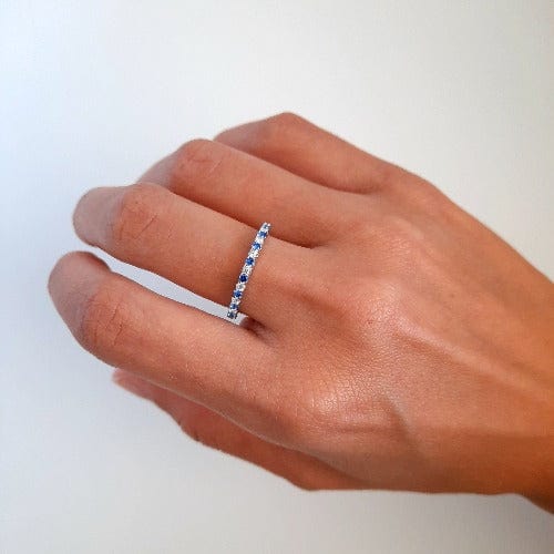 Damen Ring aus Silber mit Zirkonia Steinen - Blue Magic Ringe KOOMPLIMENTS