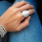 Damen Ring Matt Silber - Greca Ringe KOOMPLIMENTS