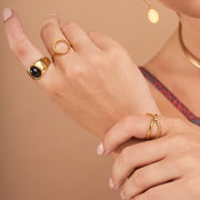 Damen Ring mit Kreis - Queen Ringe KOOMPLIMENTS
