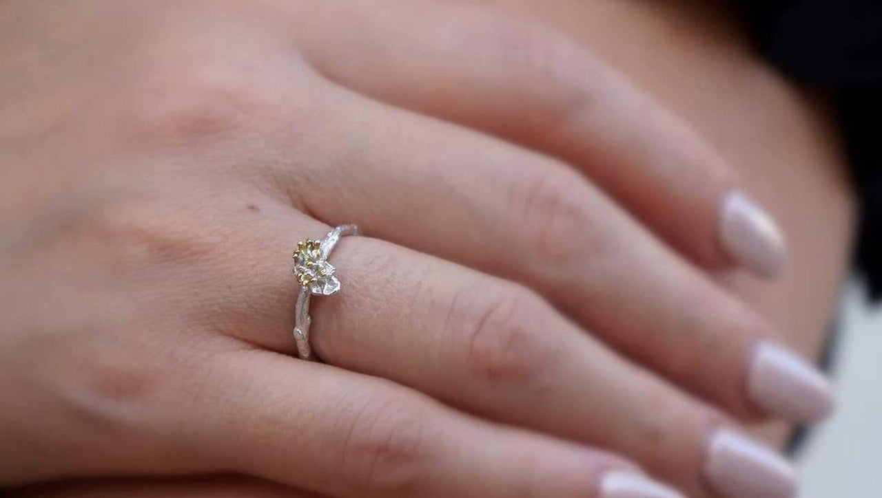 Damen Ring Silber Blumenknospe Ringe KOOMPLIMENTS