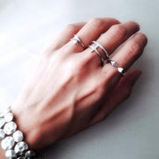 Damen Ring Silber Doppel-Herz Ringe KOOMPLIMENTS