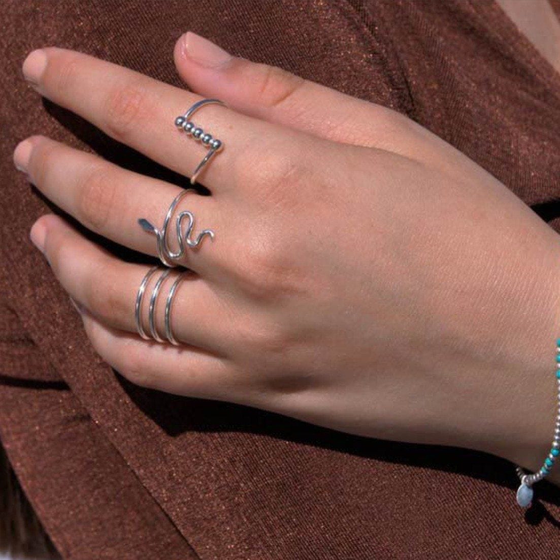 Damen Ring Silber - Kobra Ringe KOOMPLIMENTS