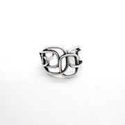 Damen Ring Silber verwickelte Quadrate Ringe KOOMPLIMENTS