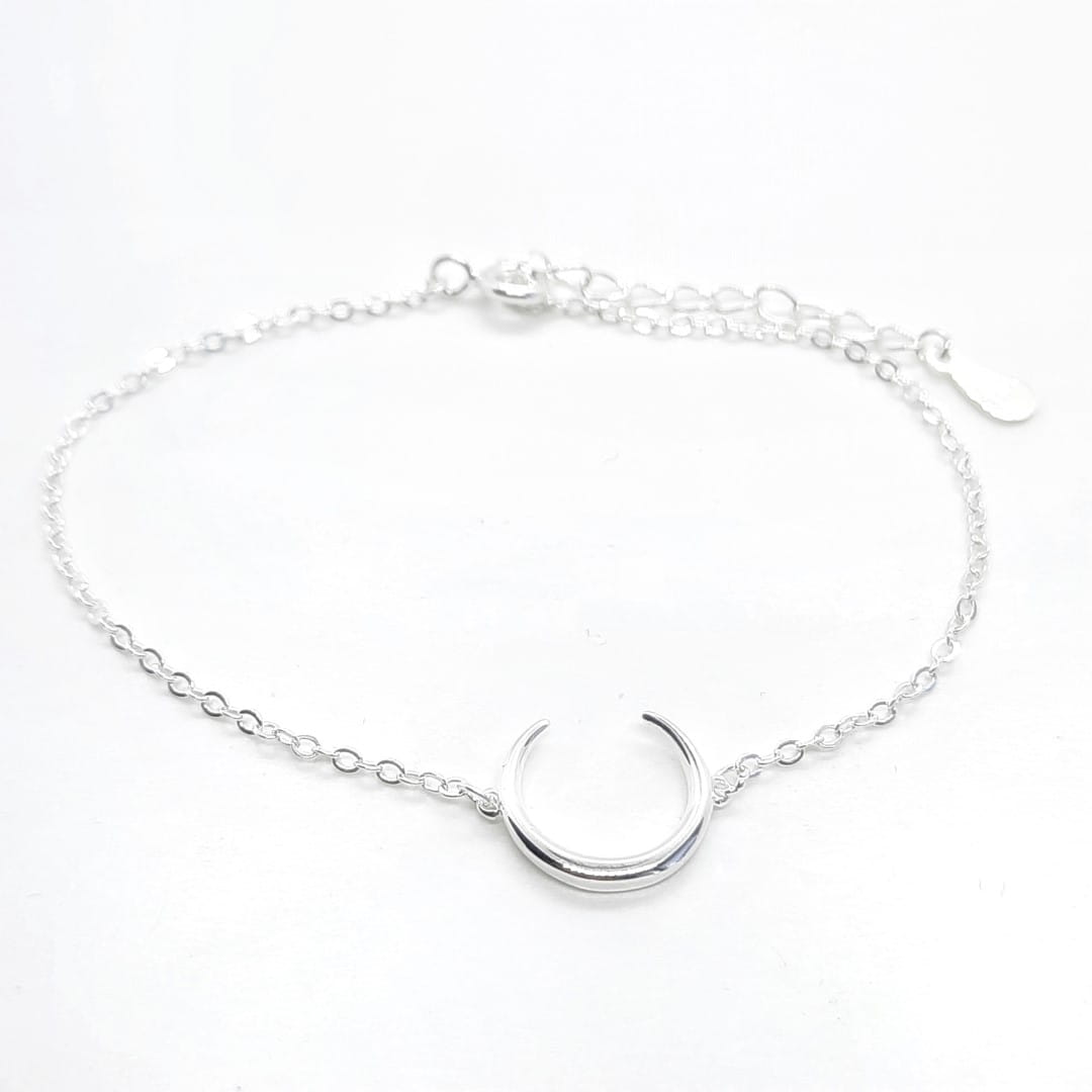 Damen Silber Armkette mit Halbmond Armband KOOMPLIMENTS